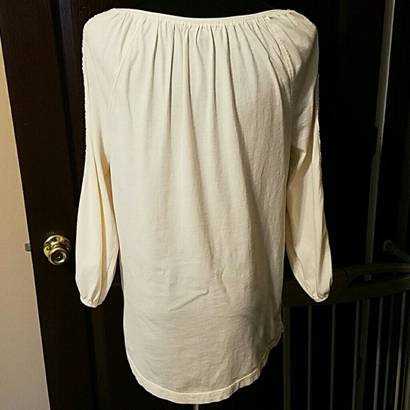 Ralph Lauren Boho Shirt with Crochet Sleeves - Picture 3 of 3